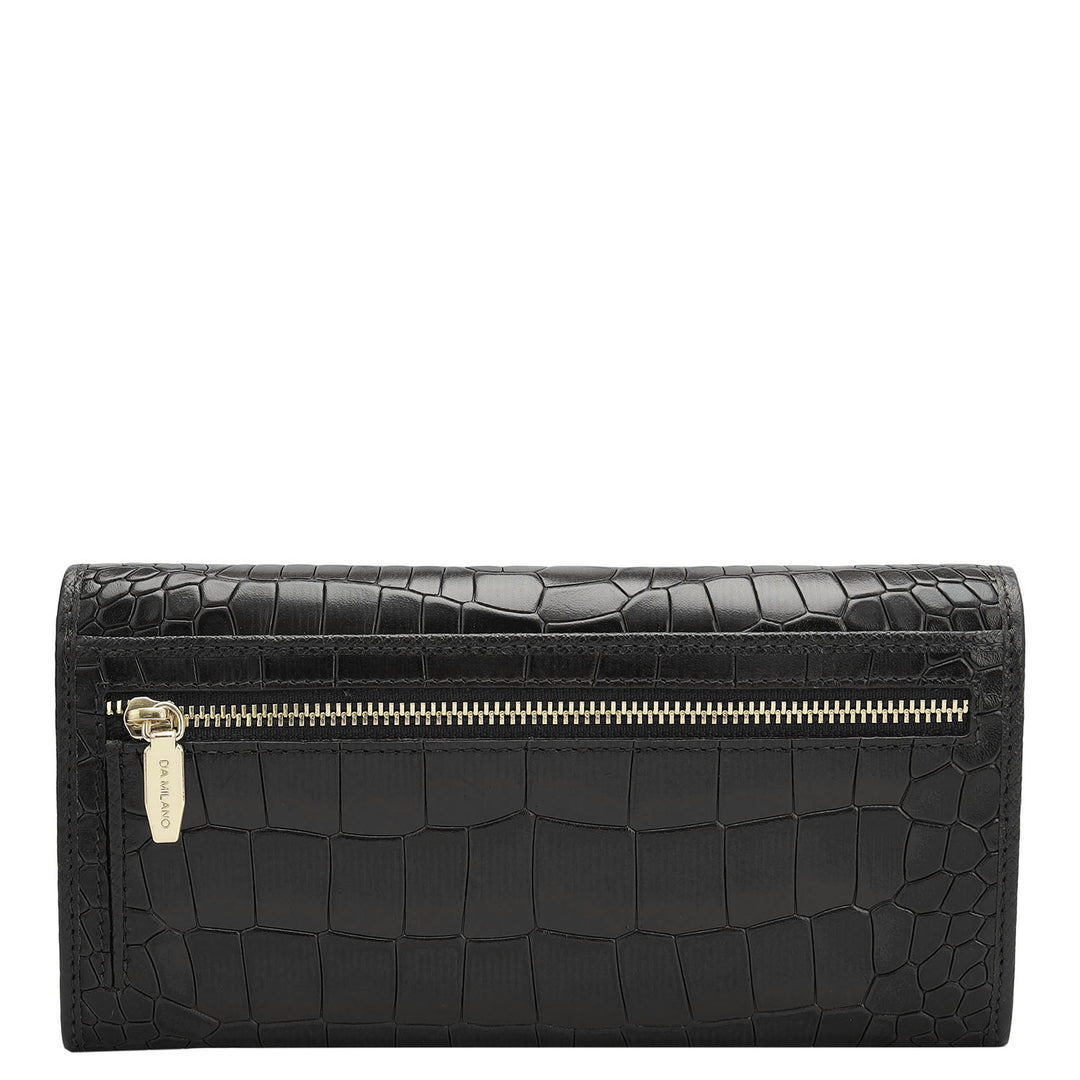 Black Croco Leather Mens & Ladies Wallet Gift Set