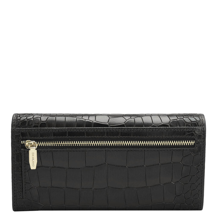 Black Croco Leather Mens & Ladies Wallet Gift Set