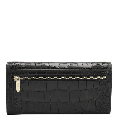 Black Croco Leather Mens & Ladies Wallet Gift Set