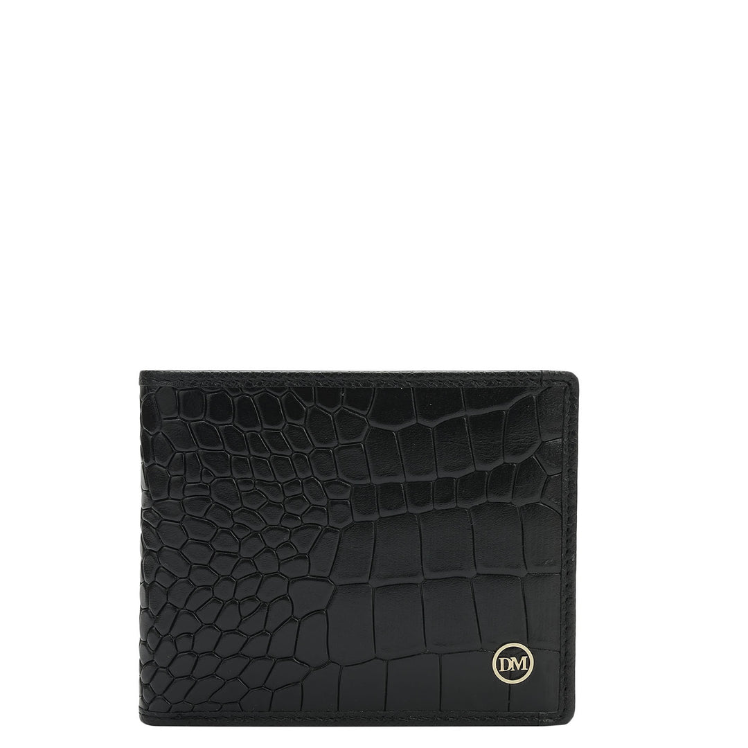 Black Croco Leather Mens & Ladies Wallet Gift Set
