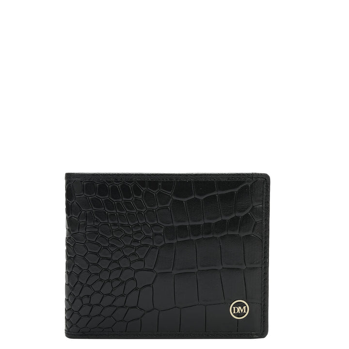 Black Croco Leather Mens & Ladies Wallet Gift Set