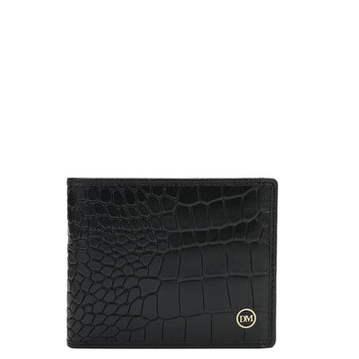 Black Croco Leather Mens & Ladies Wallet Gift Set