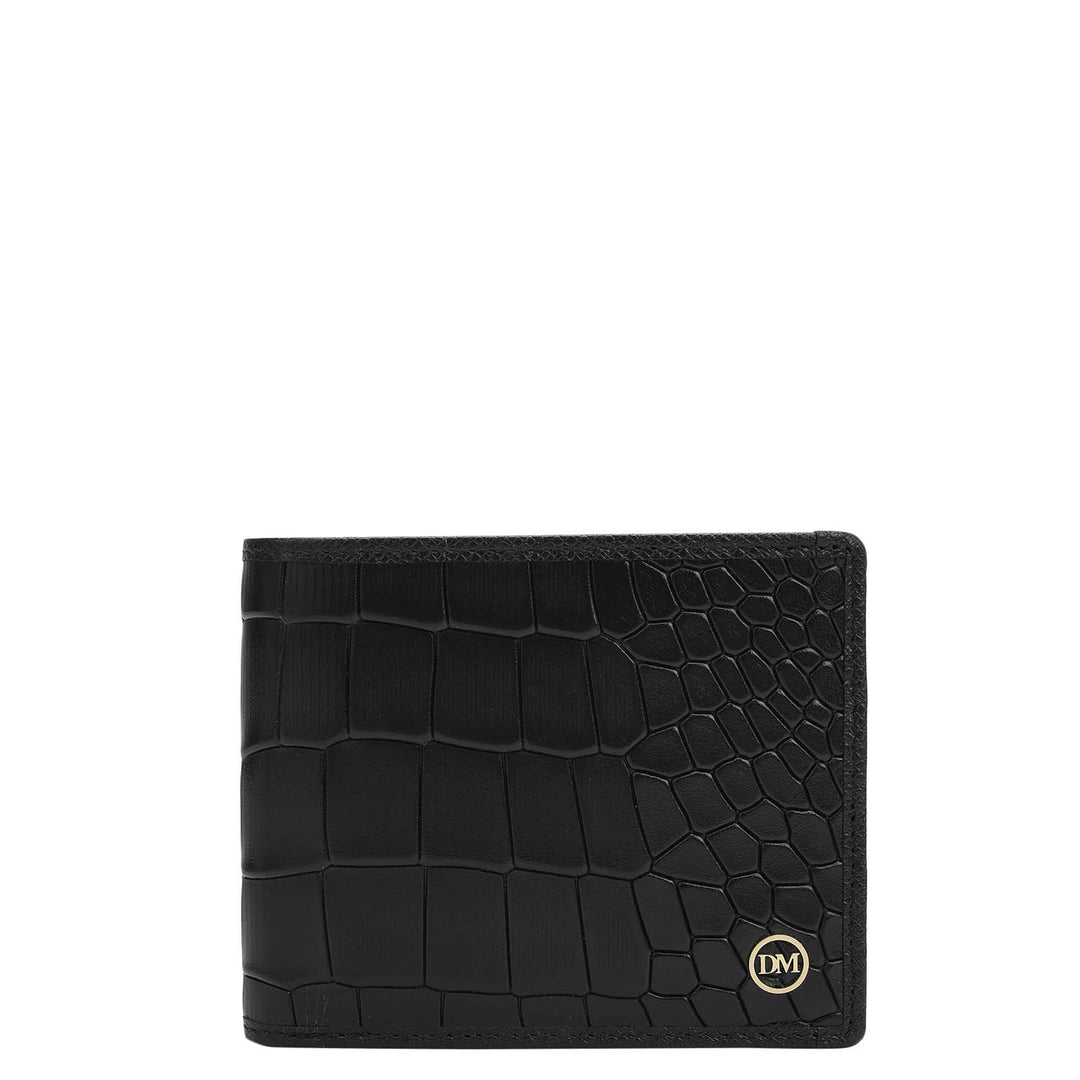 Black Croco Leather Mens & Ladies Wallet Gift Set