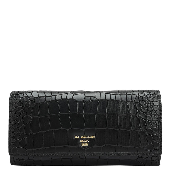 Black Croco Leather Mens & Ladies Wallet Gift Set