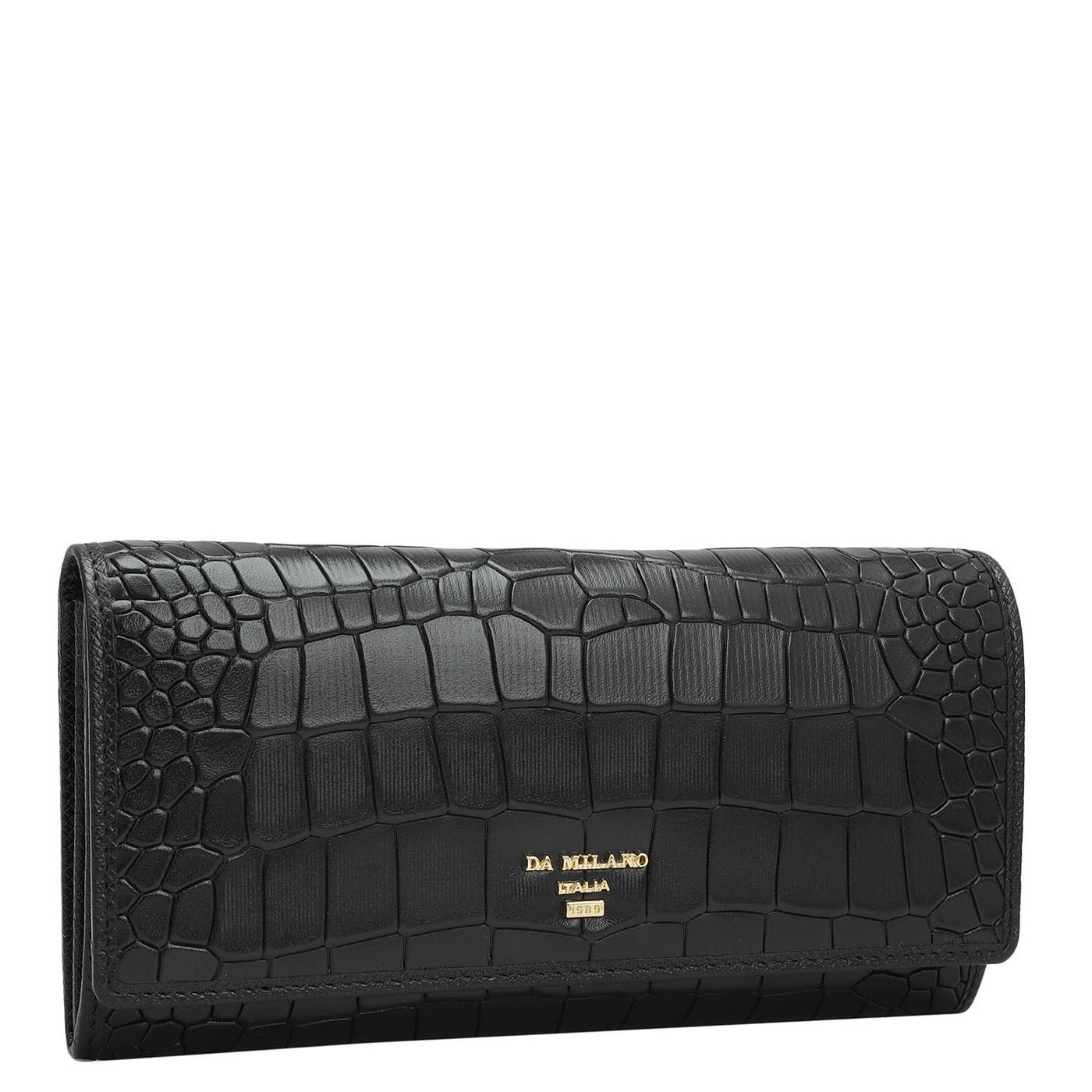 Black Croco Leather Mens & Ladies Wallet Gift Set