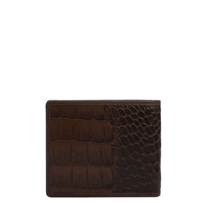 Brown Croco Leather Mens & Ladies Wallet Gift Set