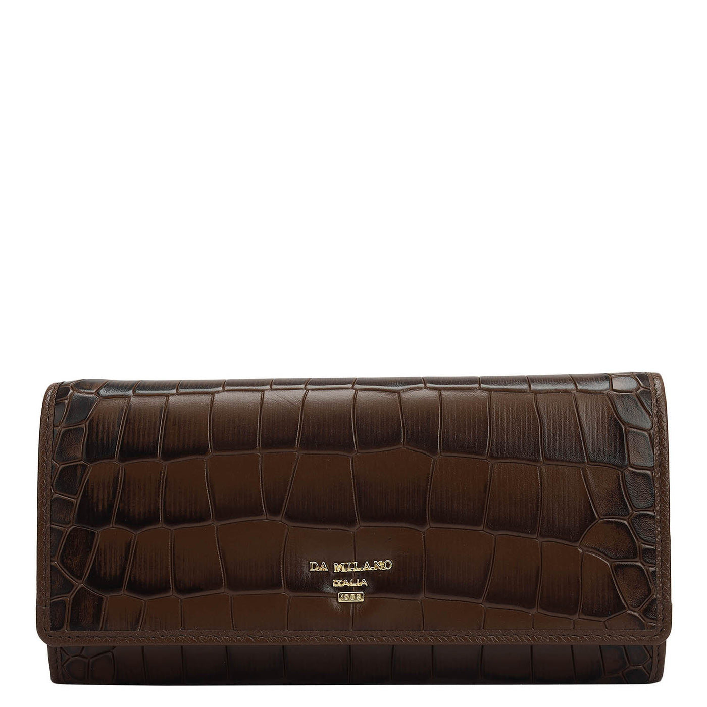 Brown Croco Leather Mens & Ladies Wallet Gift Set