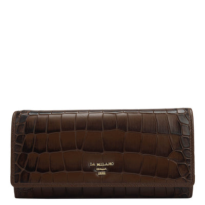 Brown Croco Leather Mens & Ladies Wallet Gift Set