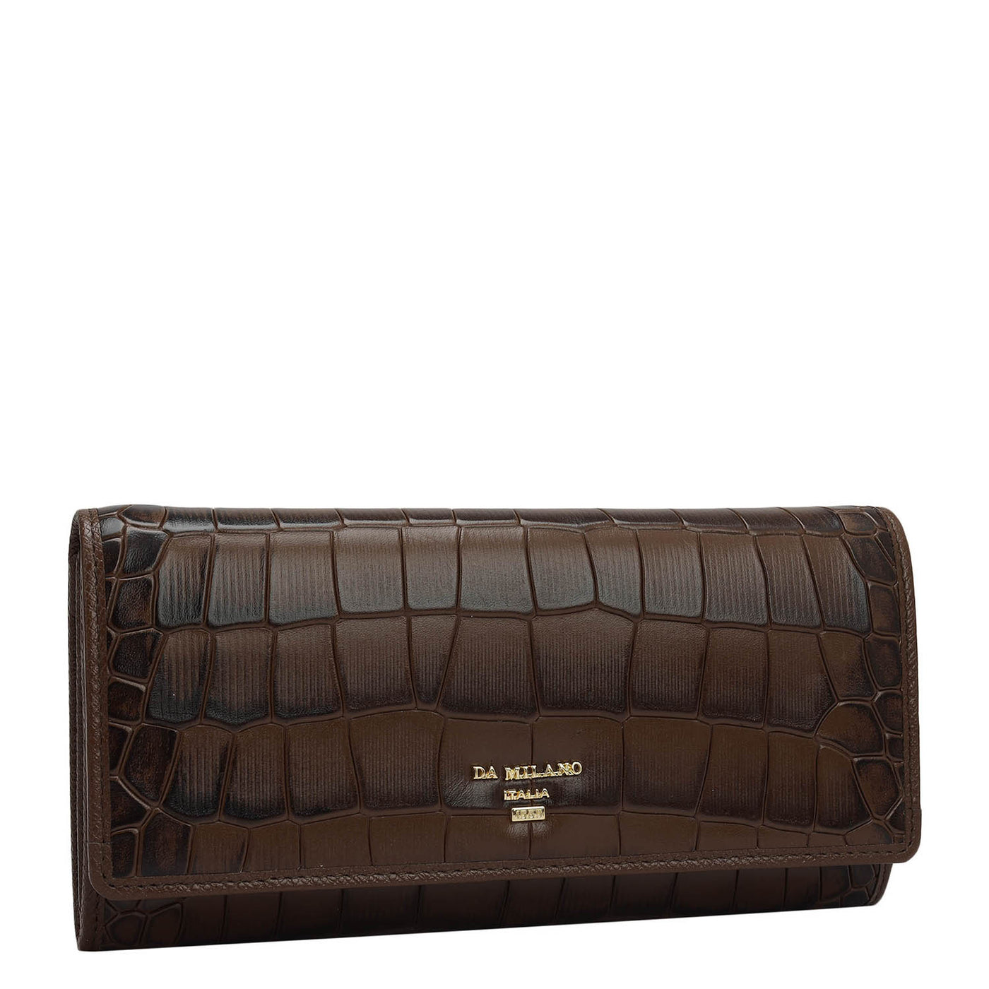 Brown Croco Leather Mens & Ladies Wallet Gift Set