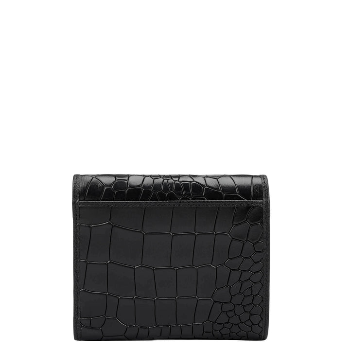 Black Croco Leather Mens & Ladies Wallet Gift Set