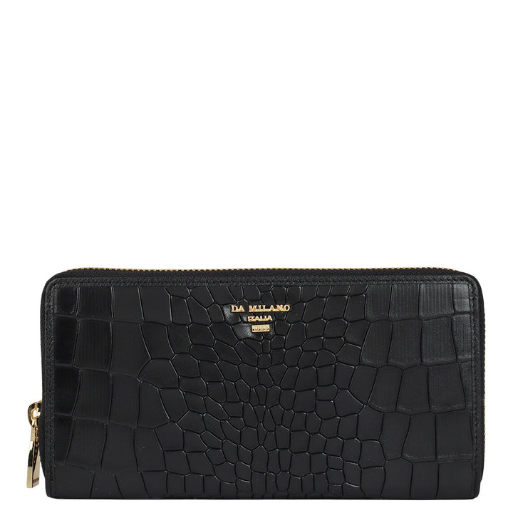 Black Croco Leather Mens & Ladies Wallet Gift Set