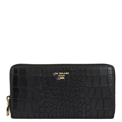 Black Croco Leather Mens & Ladies Wallet Gift Set