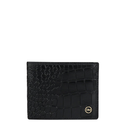 Black Croco Leather Mens & Ladies Wallet Gift Set