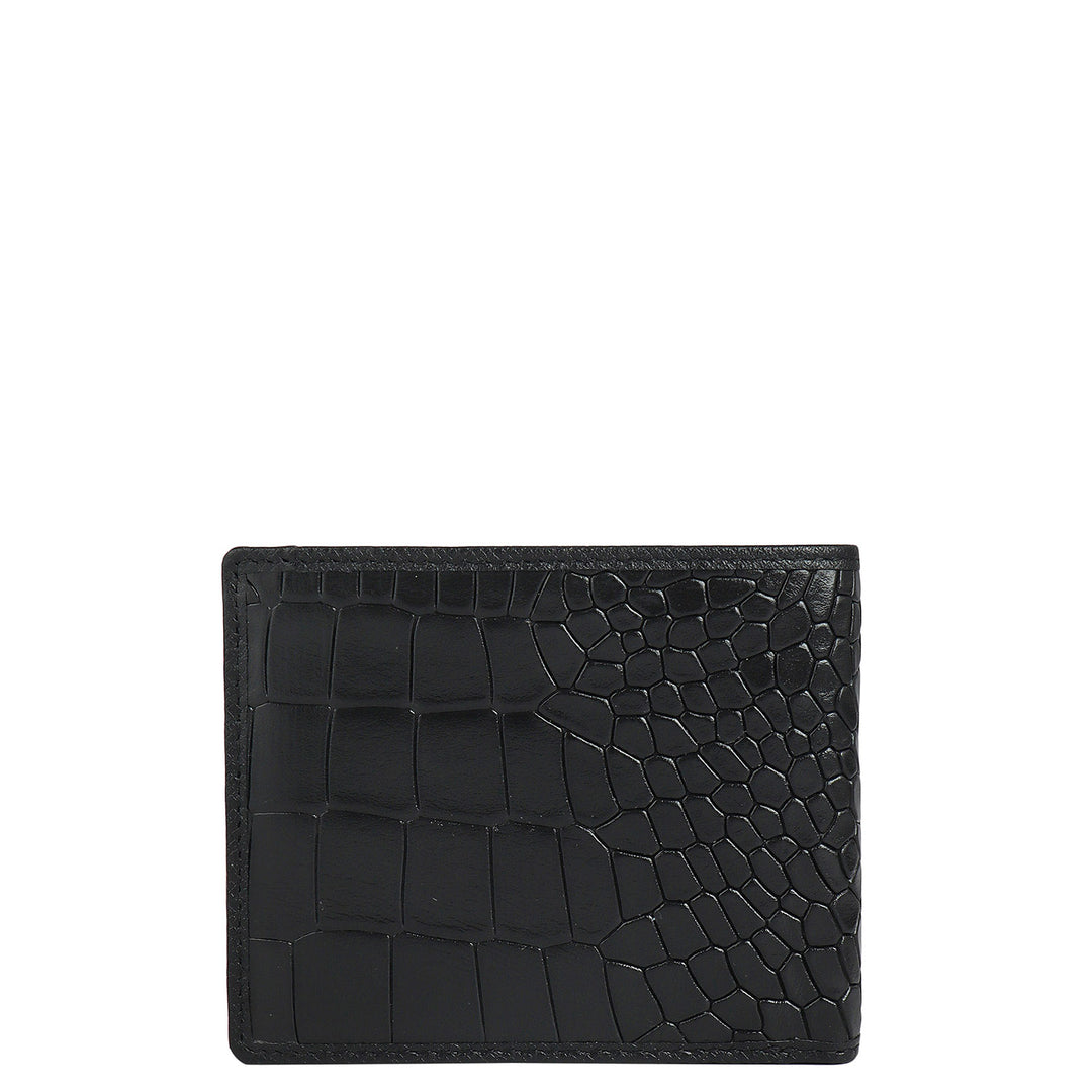 Black Croco Leather Mens & Ladies Wallet Gift Set