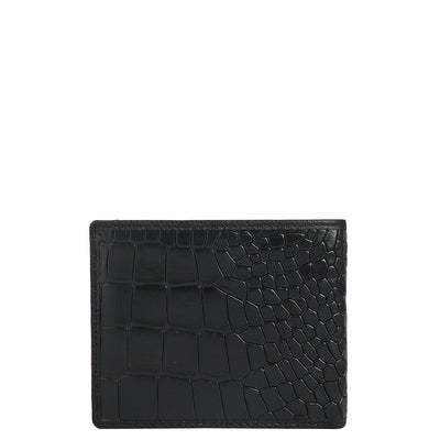 Black Croco Leather Mens & Ladies Wallet Gift Set