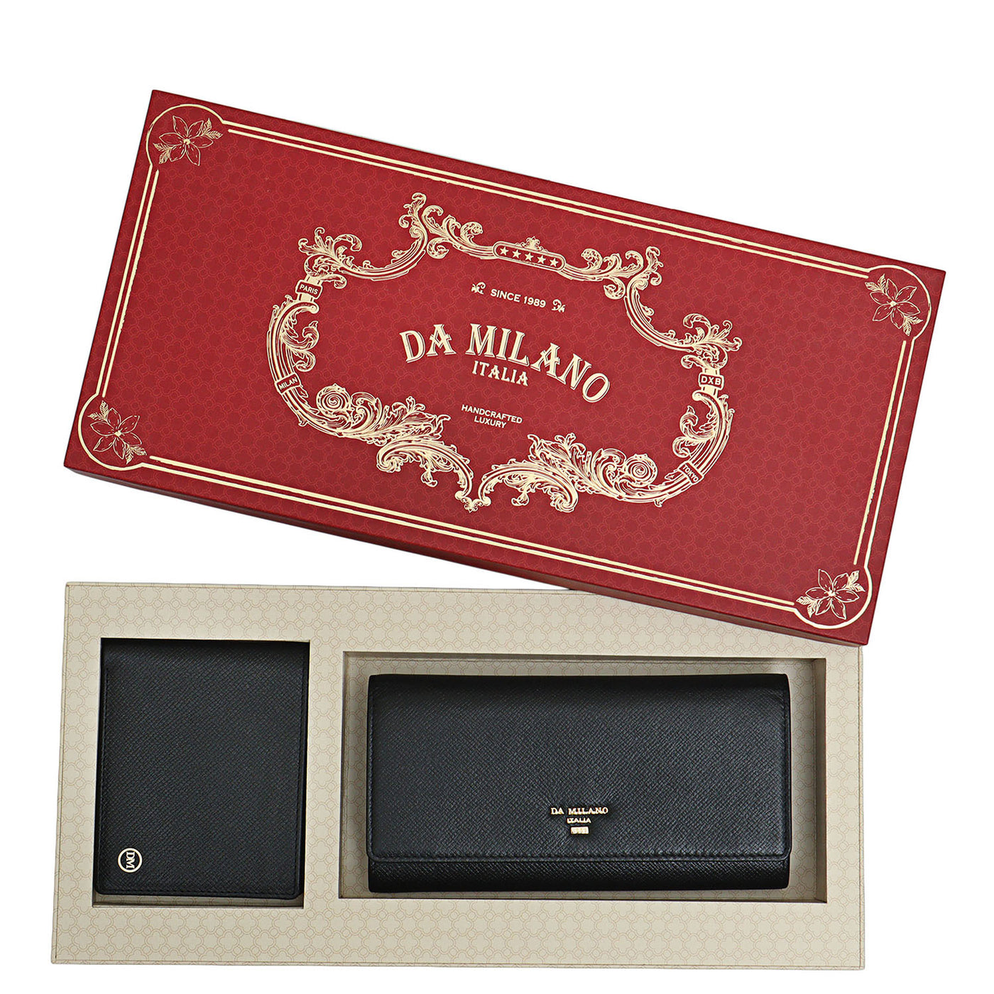 Black Franzy Leather Mens & Ladies Wallet Gift Set
