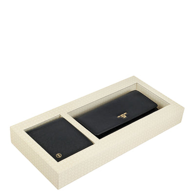 Black Franzy Leather Mens & Ladies Wallet Gift Set
