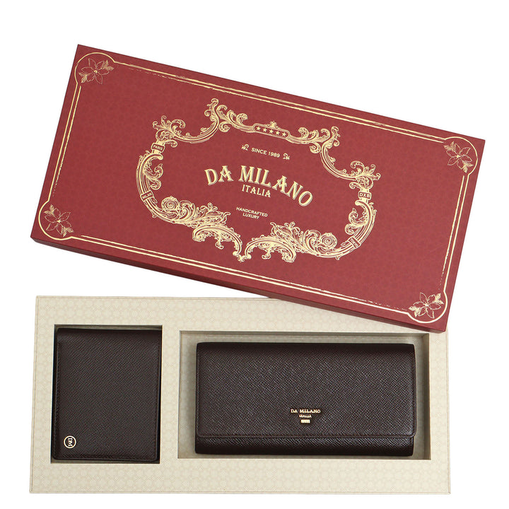 Chocolate Franzy Leather Mens & Ladies Wallet Gift Set