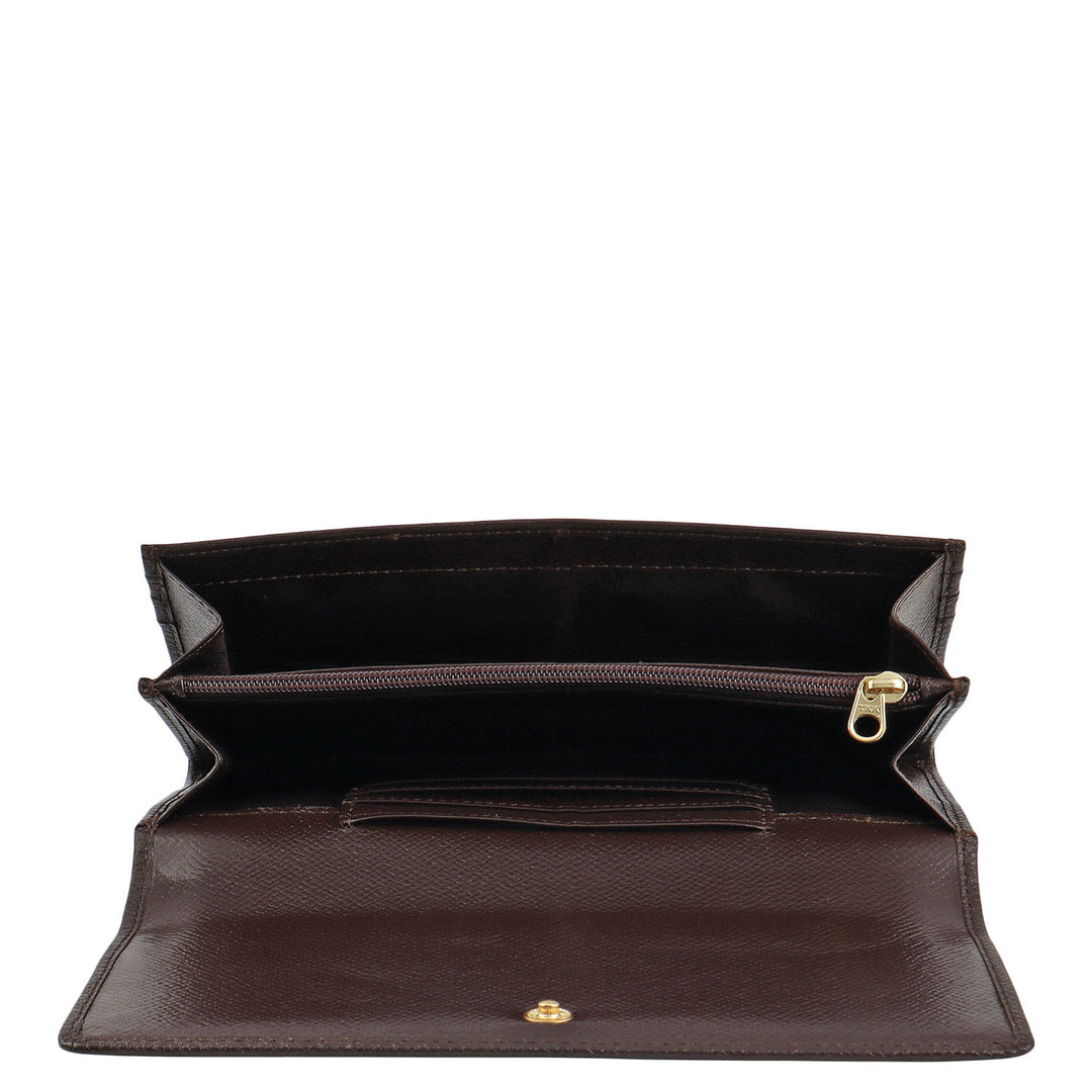 Chocolate Franzy Leather Mens & Ladies Wallet Gift Set