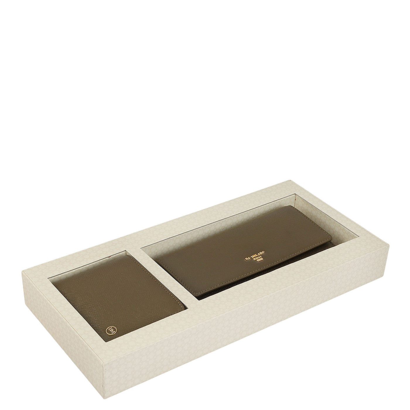 Military Green Franzy Leather Mens & Ladies Wallet Gift Set