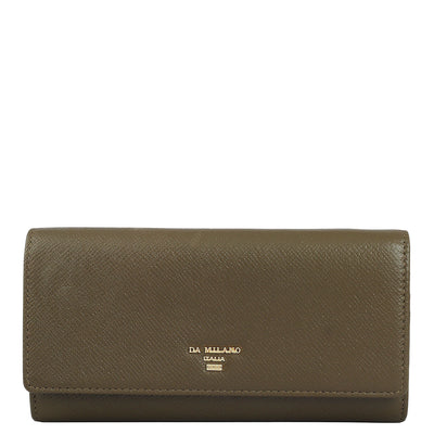 Military Green Franzy Leather Mens & Ladies Wallet Gift Set