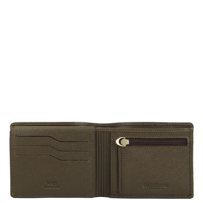 Military Green Franzy Leather Mens & Ladies Wallet Gift Set