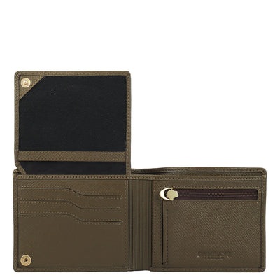 Military Green Franzy Leather Mens & Ladies Wallet Gift Set
