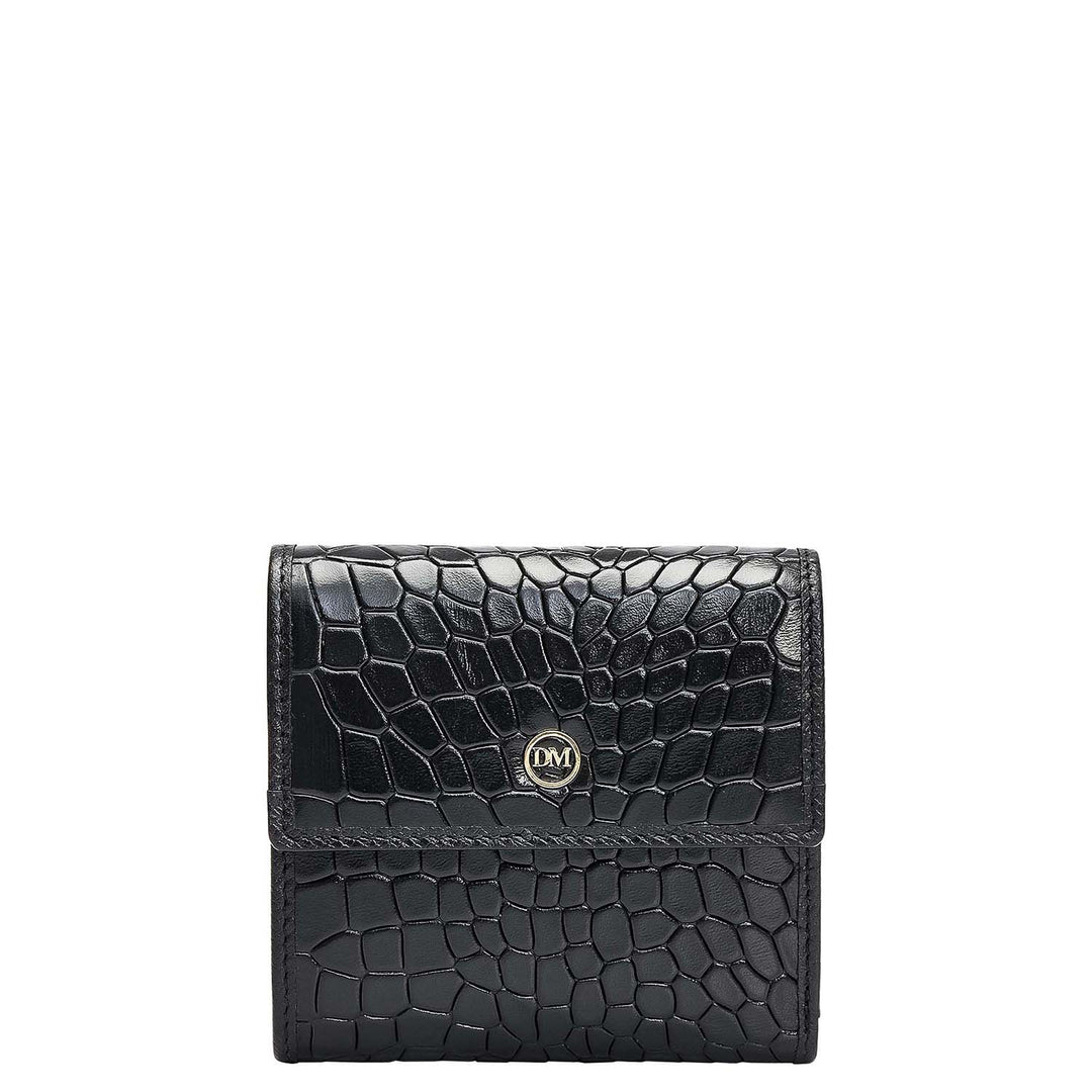 Black Croco Leather Mens & Ladies Wallet Gift Set