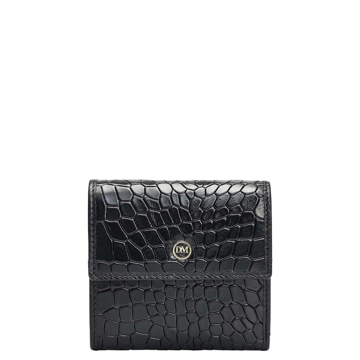 Black Croco Leather Mens & Ladies Wallet Gift Set