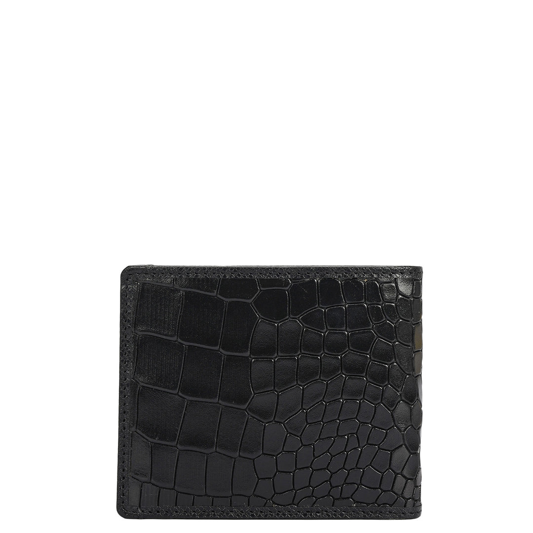 Black Croco Leather Mens & Ladies Wallet Gift Set