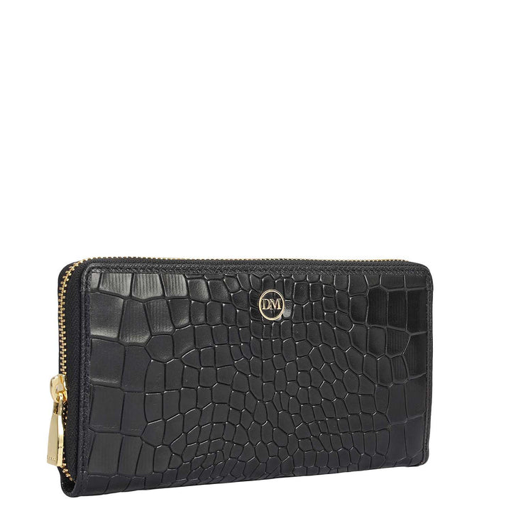 Black Croco Leather Mens & Ladies Wallet Gift Set