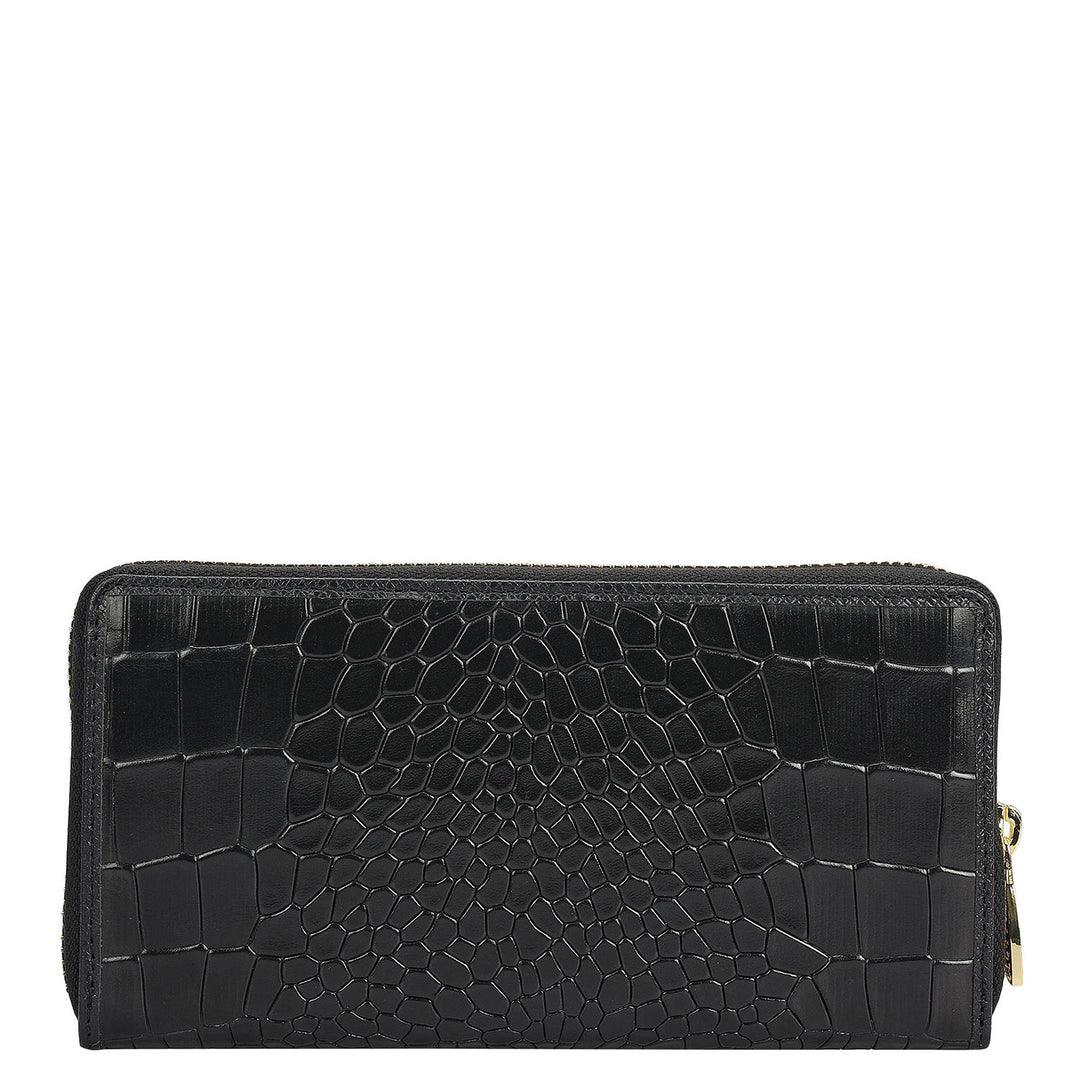 Black Croco Leather Mens & Ladies Wallet Gift Set