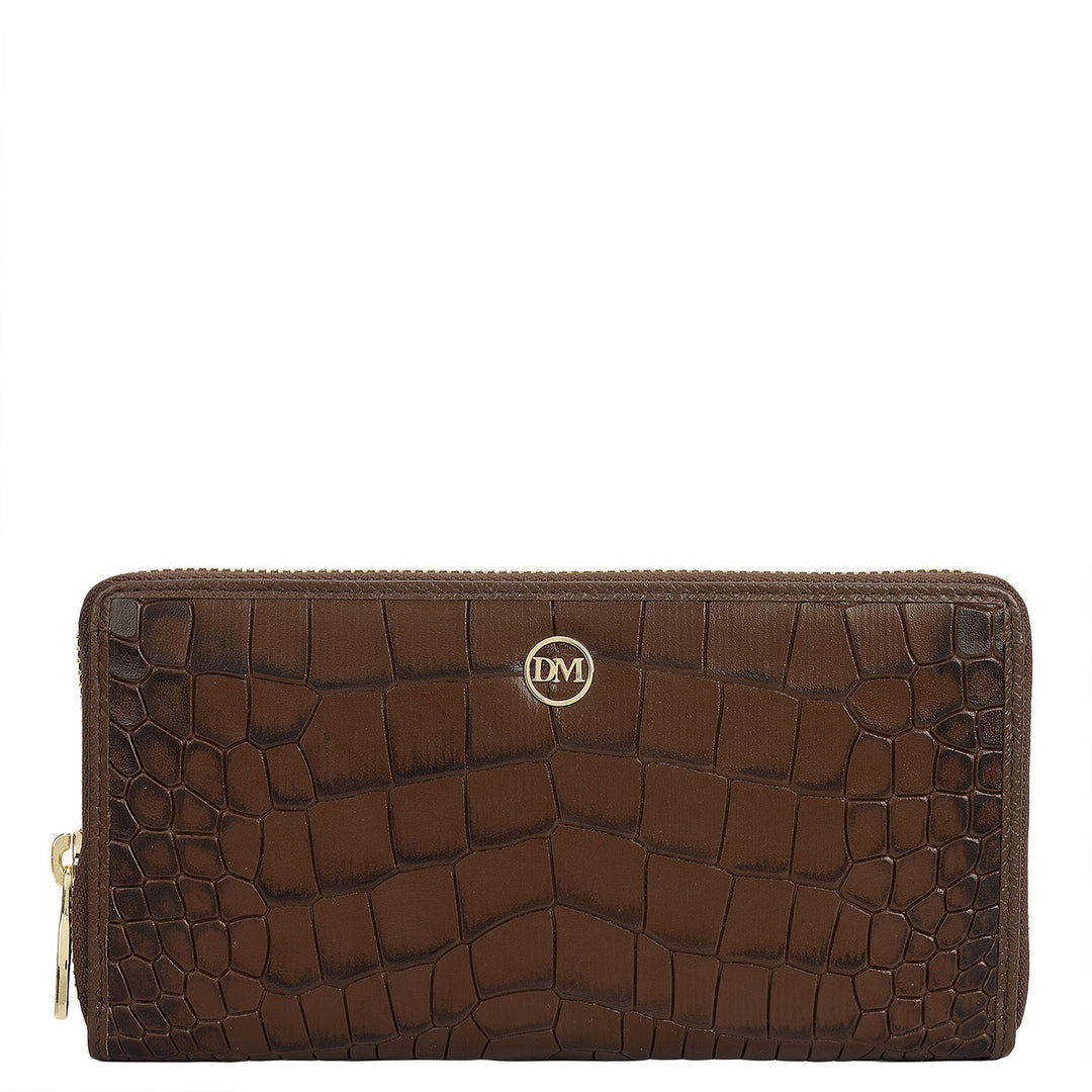 Walnut Croco Leather Mens & Ladies Wallet Gift Set