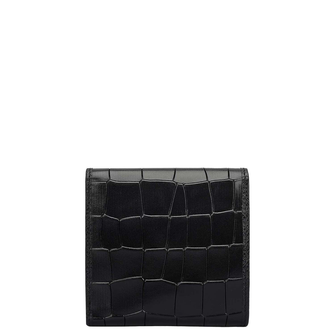 Black Croco Leather Mens & Ladies Wallet Gift Set