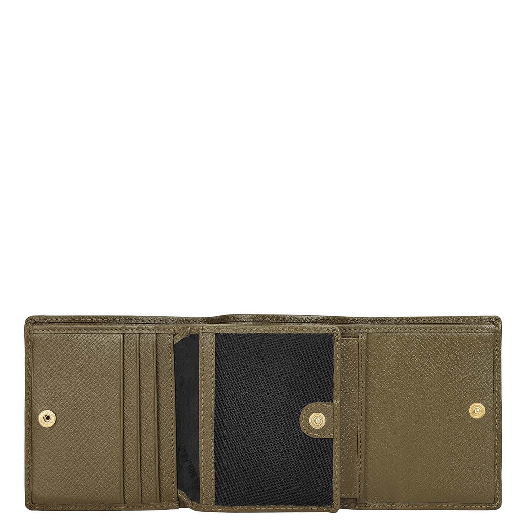 Military Green Croco Leather Mens & Ladies Wallet Gift Set
