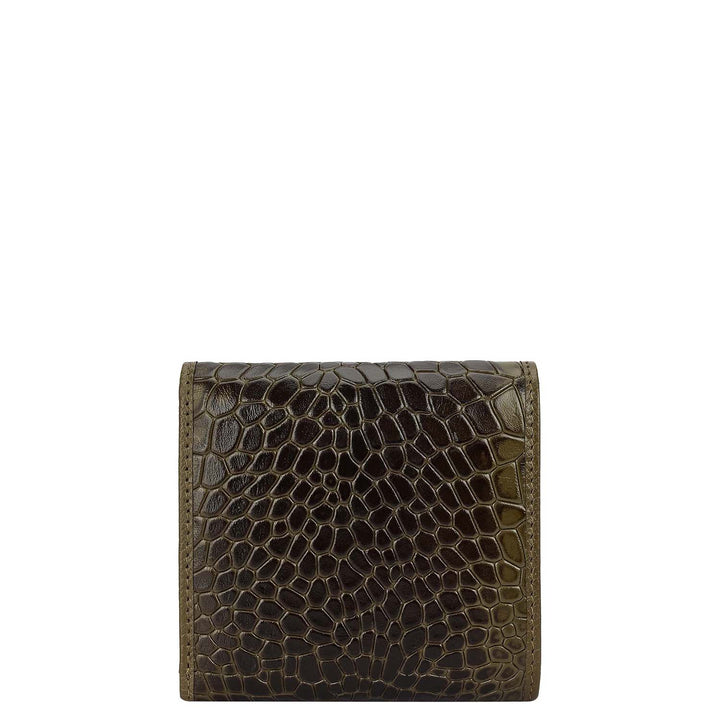 Military Green Croco Leather Mens & Ladies Wallet Gift Set