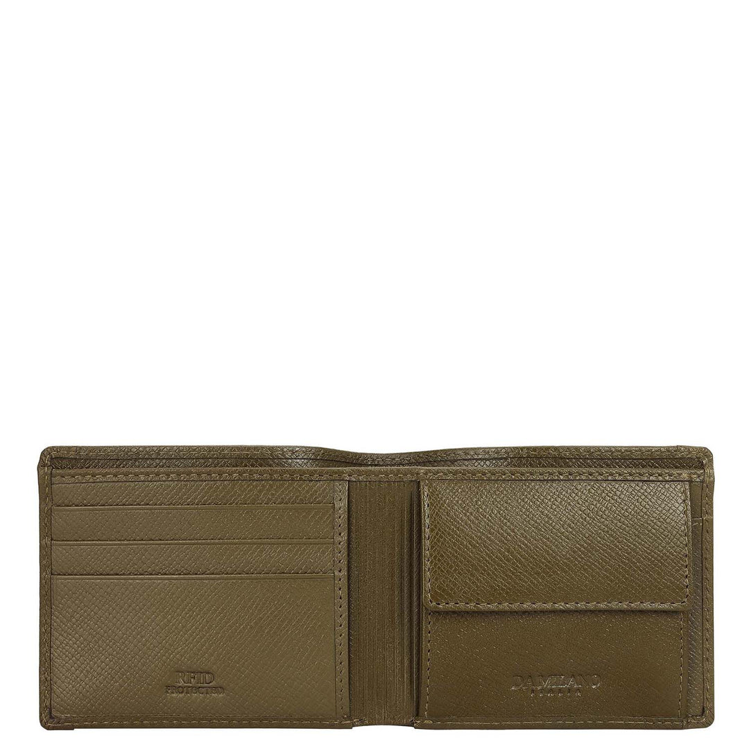 Military Green Croco Leather Mens & Ladies Wallet Gift Set