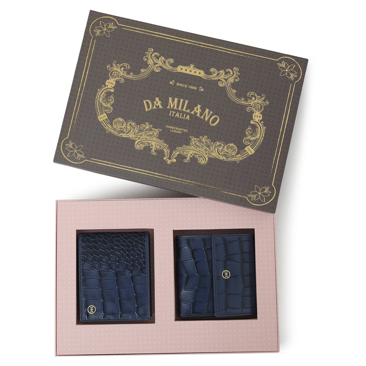 Stardust Croco Leather Mens & Ladies Wallet Gift Set