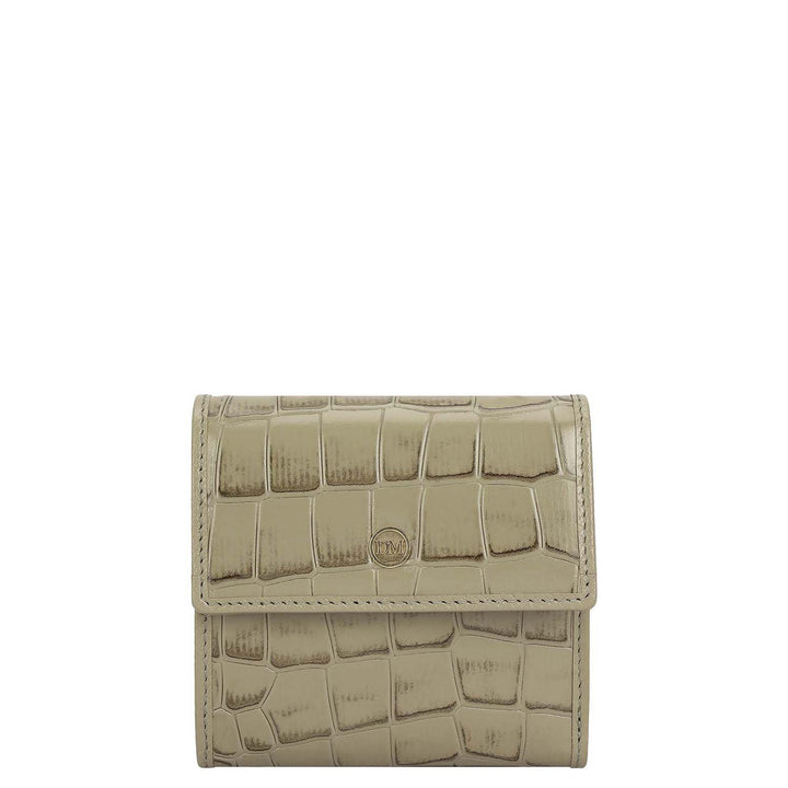 Stone Grey Croco Leather Mens & Ladies Wallet Gift Set