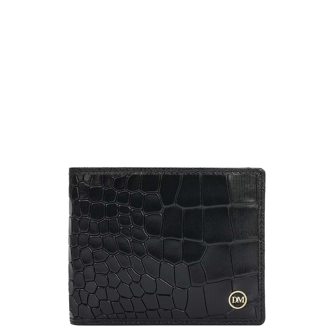 Black Croco Leather Mens & Ladies Wallet Gift Set