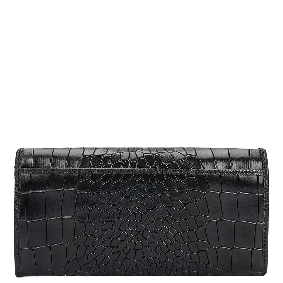 Black Croco Leather Mens & Ladies Wallet Gift Set