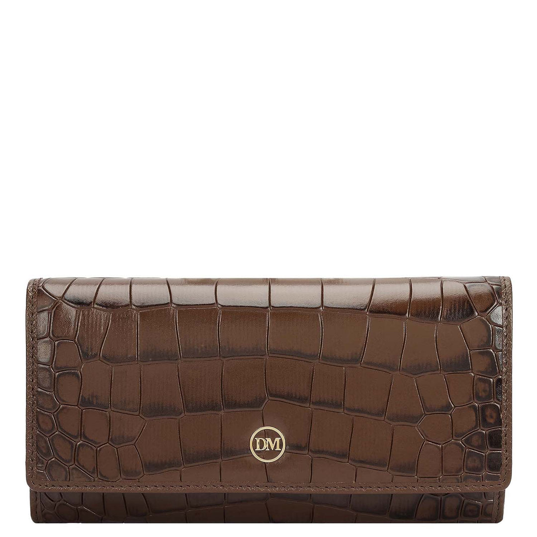 Walnut Croco Leather Mens & Ladies Wallet Gift Set