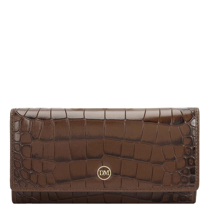 Walnut Croco Leather Mens & Ladies Wallet Gift Set
