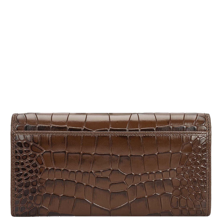 Walnut Croco Leather Mens & Ladies Wallet Gift Set
