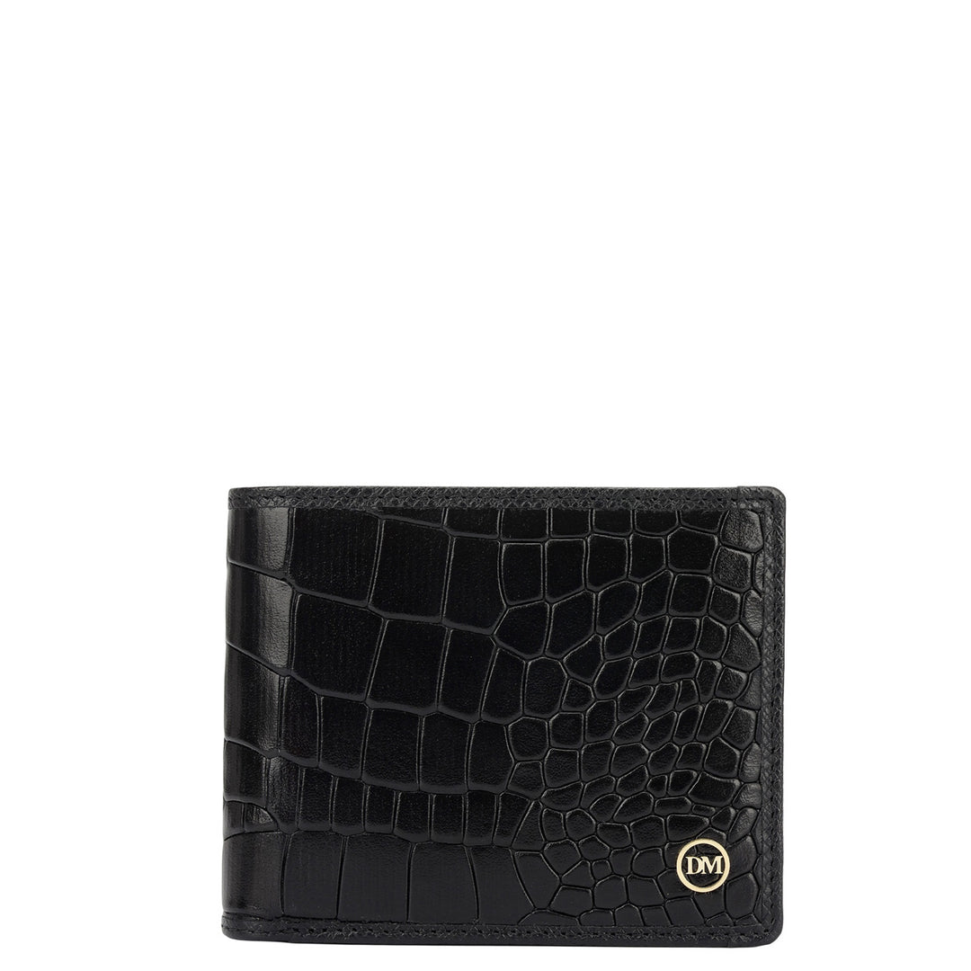 Black Croco Leather Mens & Ladies Wallet Gift Set