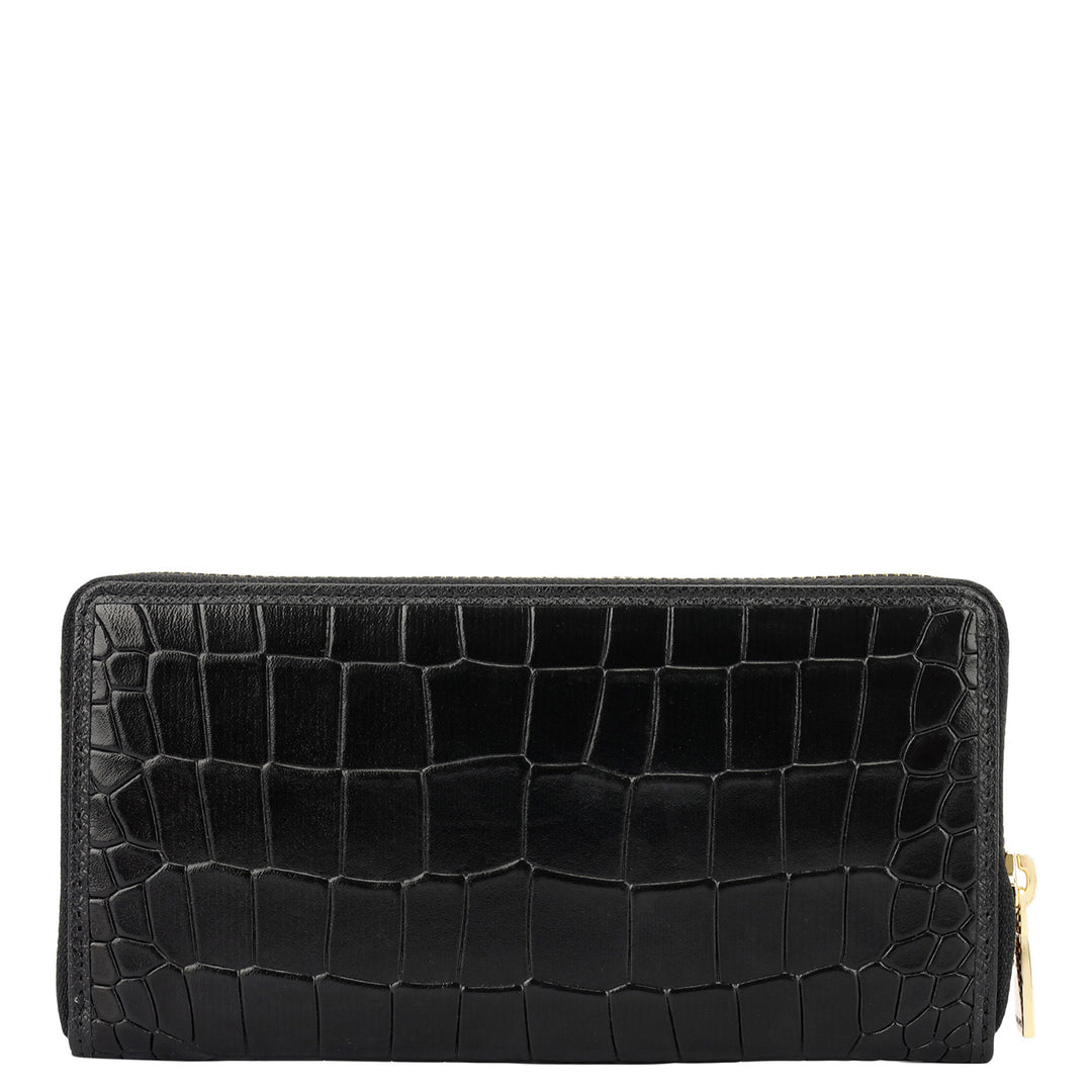 Black Croco Leather Mens & Ladies Wallet Gift Set