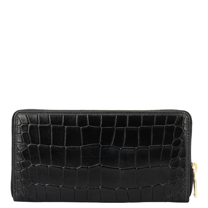 Black Croco Leather Mens & Ladies Wallet Gift Set