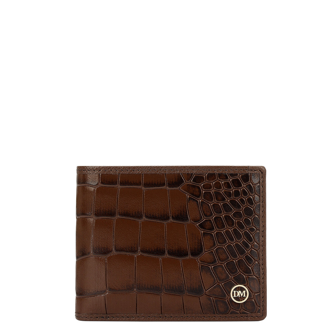 Walnut Croco Leather Mens & Ladies Wallet Gift Set