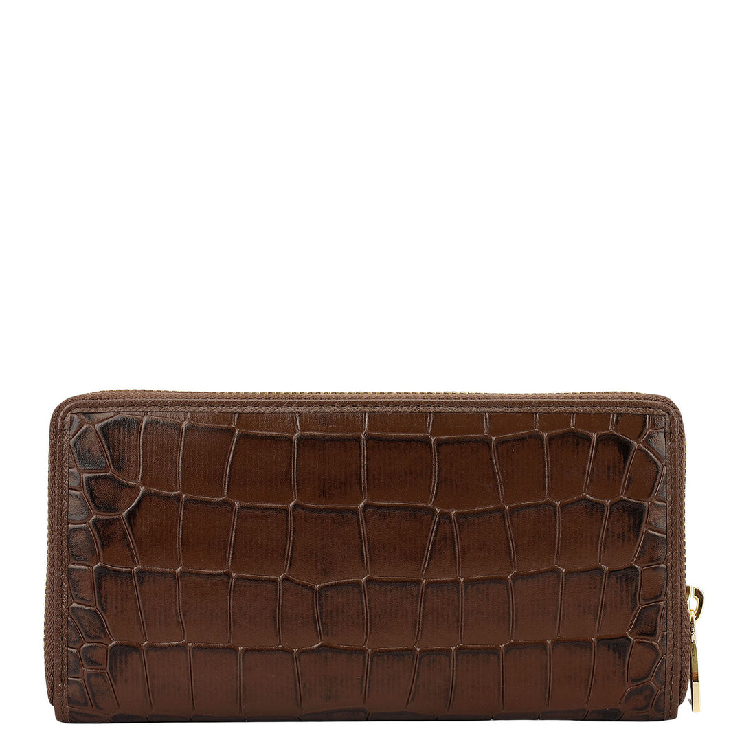 Walnut Croco Leather Mens & Ladies Wallet Gift Set