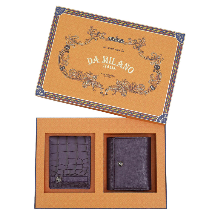 Grapevine Croco Franzy Leather Mens & Ladies Wallet Gift Set